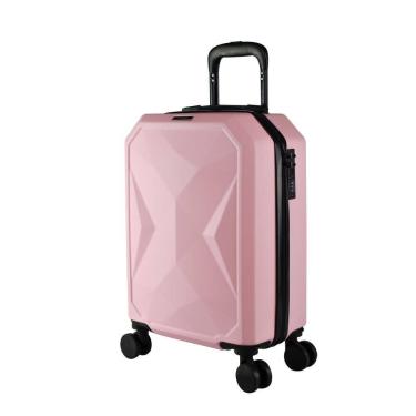Imagem de Mala de Bordo Abs para Viagem Yins Angle 21162 Cadeado Integrado Rodas Giro 360 Rosa