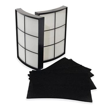 Imagem de PUREBURG Kit de filtro H13 True HEPA de substituição de alta eficiência compatível com purificador de ar de mesa PureZone Breeze (PECOMPAP), PECOMFIL