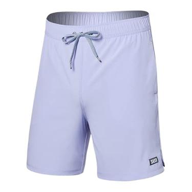 Imagem de Roupa íntima masculina Saxx - Oh Buoy 2N1 Volley 18 cm com suporte de bolsa embutido - Shorts para homens, lavanda primavera
