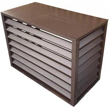 Imagem de Tela de cerca de ar condicionado externo, tampa de alumínio para ar condicionado, capa de proteção de ar condicionado para unidades externas, rack de ar condicionado, suporte de flores, grad