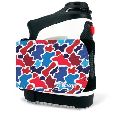 Imagem de STICKIT Alça magnética para telêmetro, camuflagem vermelha, branca e azul | Serve para mais de 50 modelos | Ímã forte para acessórios de carrinho de golfe e clube | Design fino, ajustável e seguro |