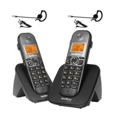 Imagem de Kit Aparelho Telefone sem fio ramal TS 5122 Bina 2 Headset - Intelbras