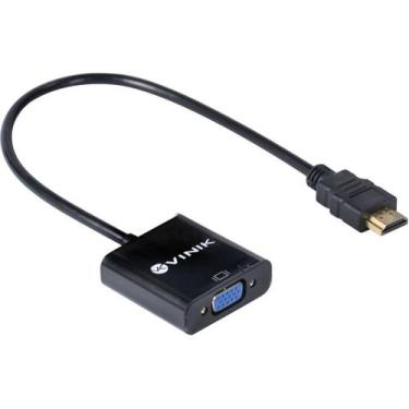 Imagem de Cabo adaptador/conversor hdmi macho para vga fêmea 30cm - Vinik