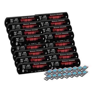 Imagem de 100 unidades Placas para Amplificador Módulo Bluetooth USB SD Auxiliar