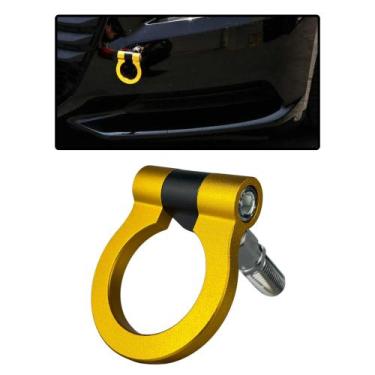 Imagem de Gancho Engate Reboque Tow Hook Carro Camionete Amarelo - Estilo Br