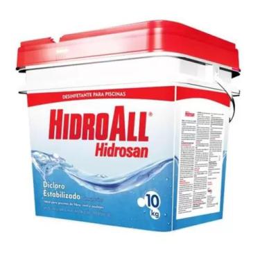 Imagem de Cloro Granulado Hidrosan Plus 10Kg  Tampa Vermelha - Hidroall