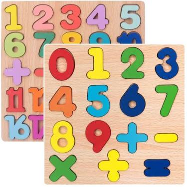 Imagem de Quebra-Cabeça de Madeira 3D Brinquedo Educativo e Pedagógico Numeros C