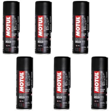 Imagem de Kit 6 Sprays Lubrificante de Correntes Motos Street Rua Motoboy Urbano