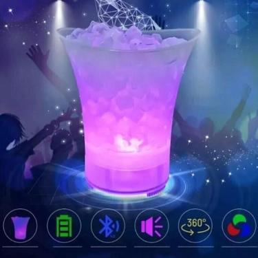 Imagem de Balde de Gelo RGB com Caixa de Som 20W e Capacidade de 5 Litros - NEW