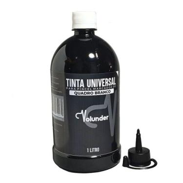 Imagem de Tinta Pincel Marcador Quadro Branco 1 Litro Volunder, Preto