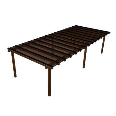 Imagem de Kit Policarbonato Bronze 4mm 7,00m x 3,00m - Perfis Naturais - RM Poli