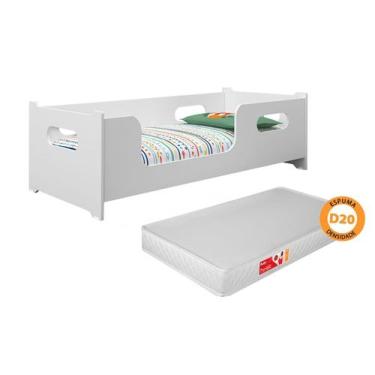 Imagem de Cama Infantil Montessoriana Encanto Criança com Colchão Menino Menina 