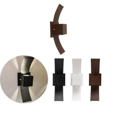 Imagem de  Arandela Externa Com Abas Luz Indireta Ar1000 - IDEALLUME, MARROM