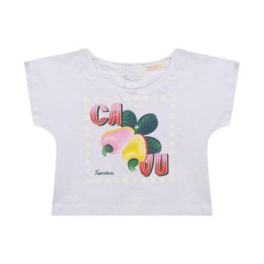 Imagem de Blusa Infantil Menina Manga Curta Em Cotton Com Estampa Localizada E B