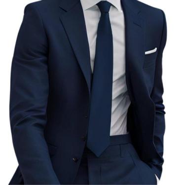 Imagem de Gravata Slim Masculina Tradicional Social Com Nó Pronto E Zíper - MCOL