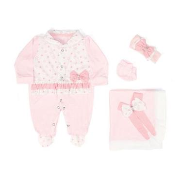 Imagem de Saída de Maternidade Menina Aurora Estrelinha 04 Peças P - Amora Baby 