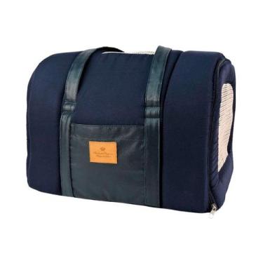 Imagem de Bolsa de Transporte Bonito pra Cachorro Marinho para Cães