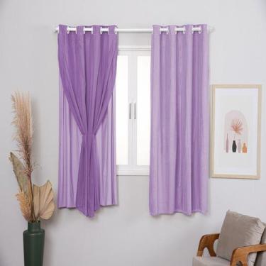 Imagem de Cortina Blackout Prata Com Voil Liso 4,00 M X 2,50 Metros - BEAUTY CAS