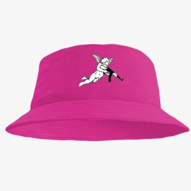 Imagem de Boné Chapéu Bucket Hat Estampado Anjo - MP Moda Masculina, Único, Pink