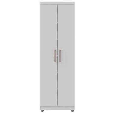 Imagem de Multiuso Organizador Armário Madison 2 Portas 5 Prateleiras Branco - A