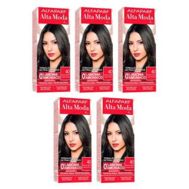 Imagem de Kit 5 Tonalizante Alta Moda 4 0 Castanho cada