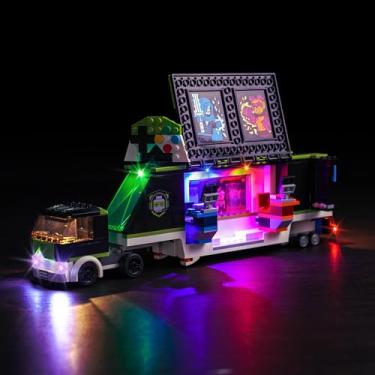 Imagem de LocoLee Kit de luz LED compatível com Lego Gaming Tournament Truck 60388, conjunto de iluminação criativa faça você mesmo, acessórios compatíveis com Lego 60388 (somente luzes, sem modelos)