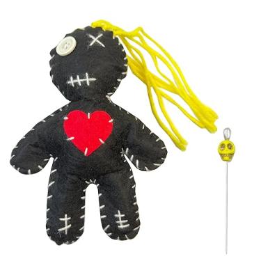 Imagem de 6.2” Handmade Empath Protection Poppet Voodoo Doll, Halloween Decor, Witch Wicca Pagan Altar (Light Golden Blonde Hair)