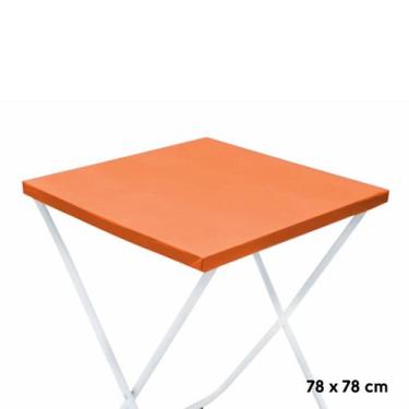 Imagem de Toalha Plástica Cobre Manchas Perolizada - 78 x 78 cm - Laranja - 10 u