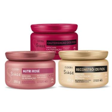 Imagem de Combo Cronograma Capilar Siàge: Cauterização dos Fios + Reconstrói os 