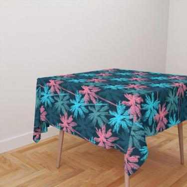 Imagem de Toalha De Mesa Quadrada 4 Lugares Tecido Oxford Tropical Neon TL51 - 1