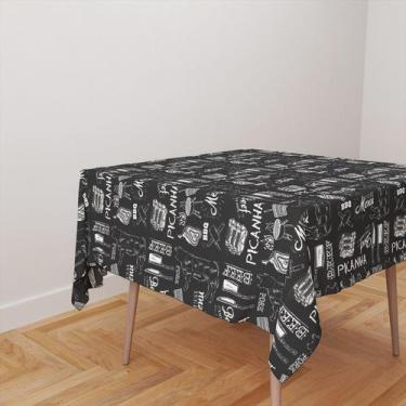 Imagem de Toalha De Mesa Quadrada 4 Lugares Tecido Oxford Churrasco TL165 - 140x