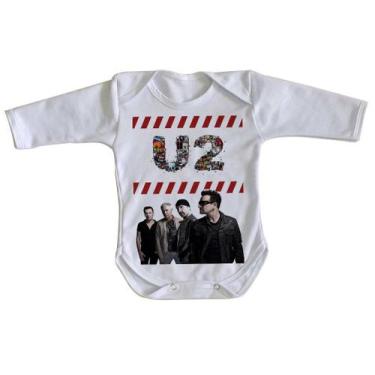 Imagem de body nenê criança roupa bebê manga longa U2 Banda  - Empório Dutra, P 