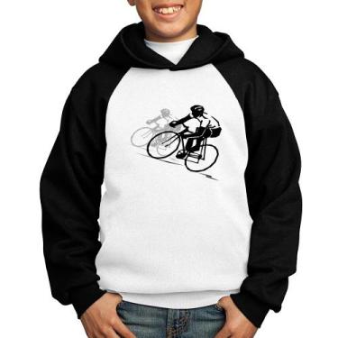 Imagem de Moletom Infantil Bike Corrida - Foca na Moda, Branco, Preto, 10