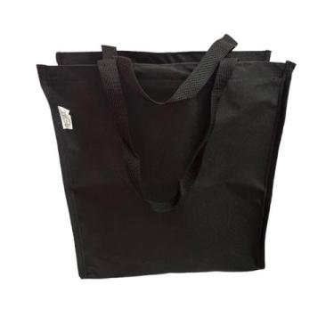 Imagem de Bolsa sacola reforçada para professora, academia, multiuso COR PRETA -