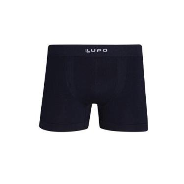 Imagem de Cueca Box Lupo Masculina microfibra Confortável Dia a Dia, P, Preto