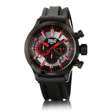 Imagem de Relógio Everlast Masculino Casual Pulseira Silicone, Preto