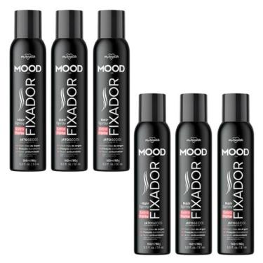 Imagem de Kit 6 Hair Spray Fixador Extra Forte Mood 150Ml - My Health