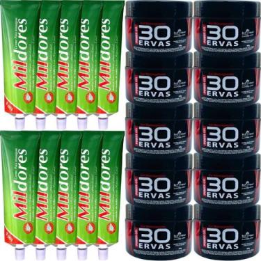 Imagem de Revenda Atacado 10 Gel 30 Ervas Power 300g + 10 Creme Para Massagem Mi