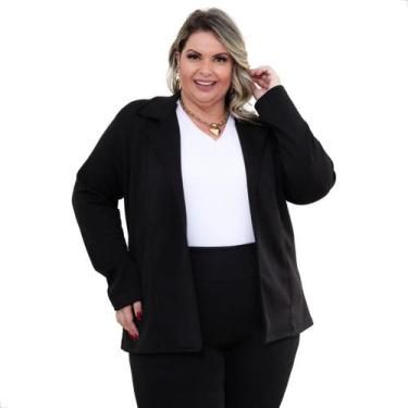 Imagem de Blazer Feminino Moda Plus Size Social Casaquinho Manga Longa - Curvy P
