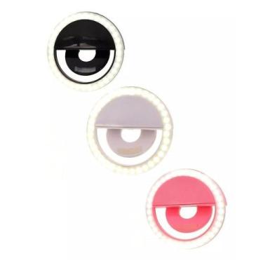 Imagem de Luz De Selfie P/Celular Formato Ring Light Recarregável - BCS, rosa