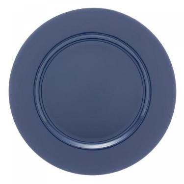 Imagem de Sousplat de Plástico Opala Azul 33cm - Lyor