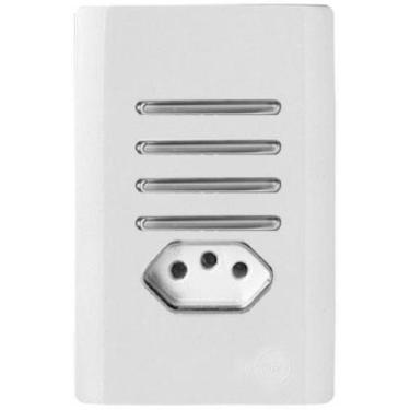 Imagem de Cj Quadruplo Simples + Tomada 10A 4X2 Novara Branco Cromado - Dicompel