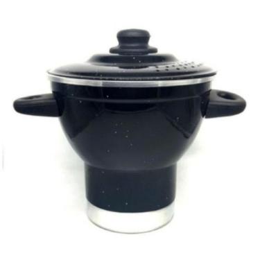 Imagem de Cuscuzeiro Em Alumínio Grande Padrão Preto / Black - Chicky Formas