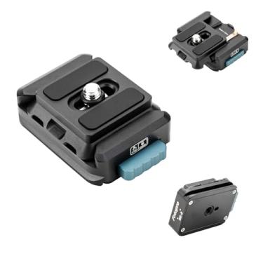 Imagem de Fotopro Suporte para câmera de liberação rápida RZ-3, kit de configuração rápida com parafuso de 1/4, adaptador para DSLR/câmera sem espelho, estabilizador de tripé de gimbal portátil, controle