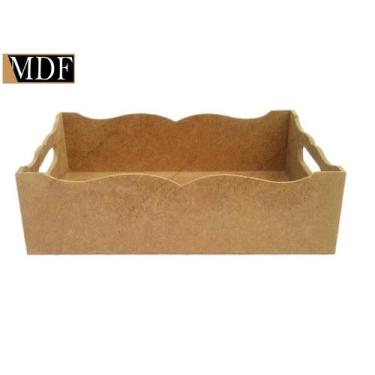 Imagem de Cesto Bebê Liso com Alça 32x25,5x12 Mdf Madeira - ATACADÃO DO ARTESANA