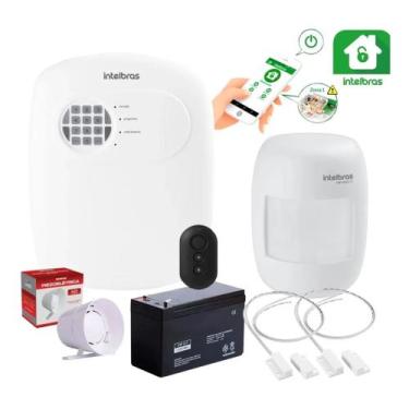 Imagem de Kit Alarme Intelbras Monitorado Aplicativo Celular 3 Sensor