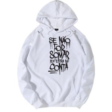 Imagem de Blusa Moletom Hip Hop Quebrada Frases Favela Rap Street wear, Branco, 
