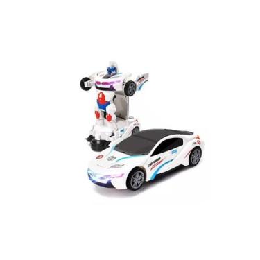 Imagem de Carro Vira Robo Som Luz Carrinho Bmw Brinque Menino Pilha - TOP TOYS