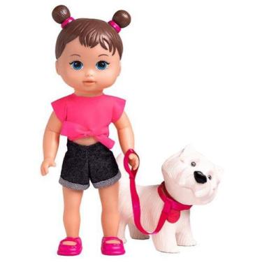 Imagem de Boneca Lollypop + Cachorrinho estimação Meu Pet Cão - Anjo Brinquedos