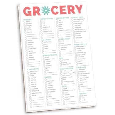 Imagem de bloom daily planners Bloco de notas magnético para lista de compras – Organizador semanal de alimentos/Tear-Off para pendurar na geladeira – 15 x 23 cm